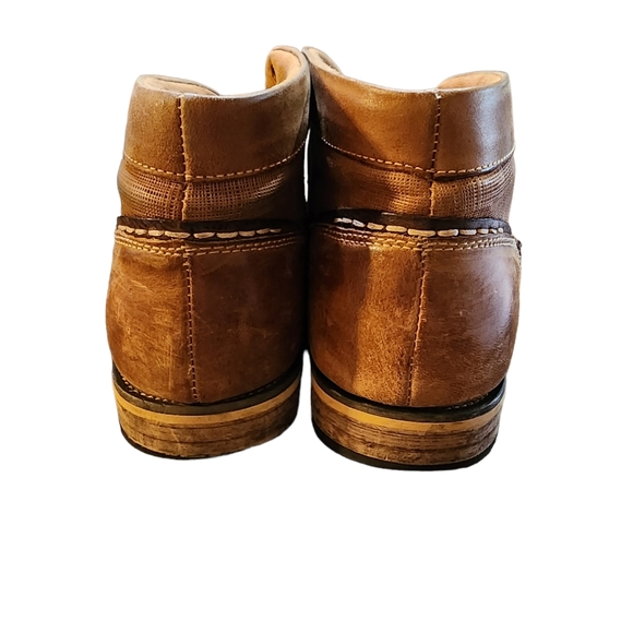 Steve Madden Brown Leather Ankle Boots Size 12 - Picture 4 of 10